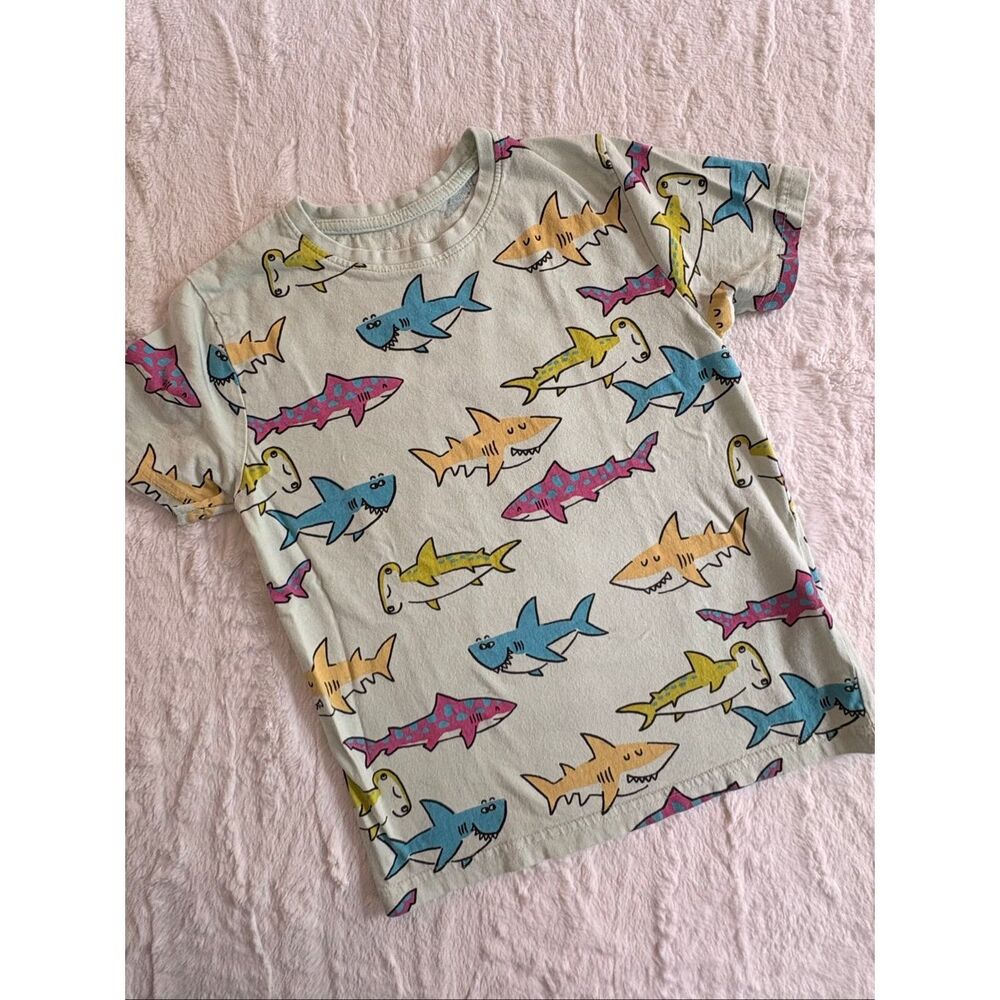 Primark Shark Print T-Shirt Boys Size 7/8